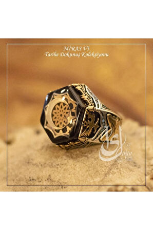 Islam Usta Tasarımı Miras Model 5 Gümüş Erkek Yüzük