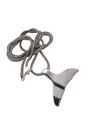 Balina Kuyruğu Erkek Gümüş Kolye Zincir