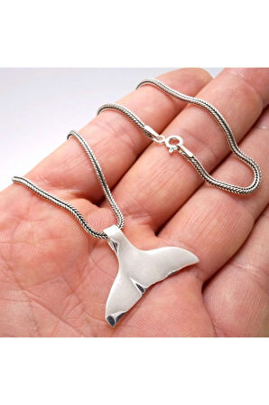 Balina Kuyruğu Erkek Gümüş Kolye Zincir