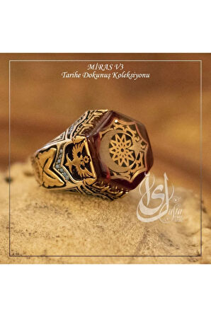 Islam Usta Tasarımı Miras Model 3 Gümüş Erkek Yüzük
