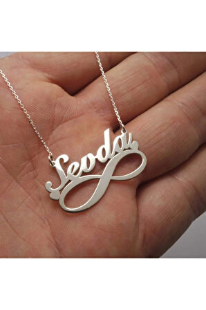 Isimli Kadın Gümüş Kolye Özel Tasarım