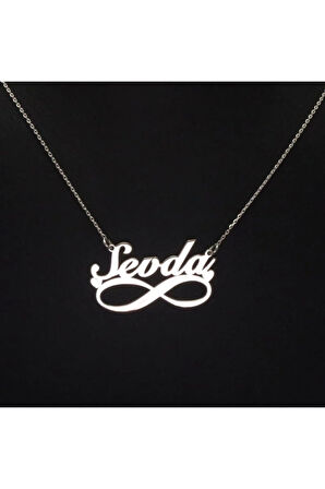 Isimli Kadın Gümüş Kolye Özel Tasarım