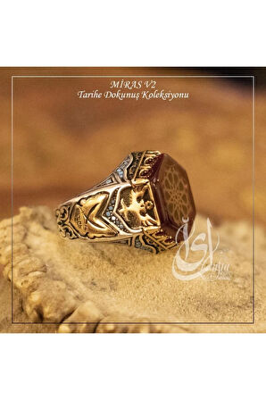 Islam Usta Tasarımı Miras Model 2 Gümüş Erkek Yüzük