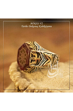 Islam Usta Tasarımı Miras Model 2 Gümüş Erkek Yüzük