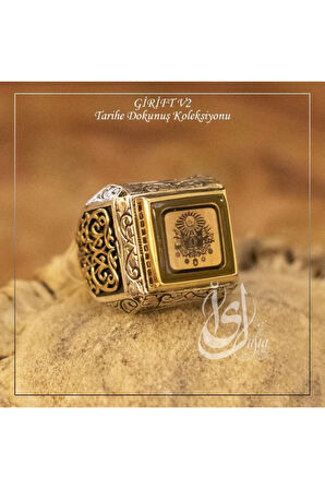 Islam Usta Tasarımı Girift Model 1 Gümüş Erkek Yüzük