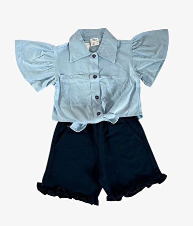 Şortlu Gömlekli Kız Takım