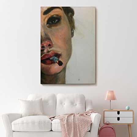 Sigara İçen Bitgin Kadın Tablosu-6019