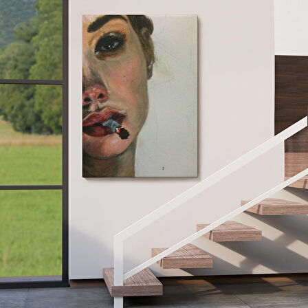 Sigara İçen Bitgin Kadın Tablosu-6019