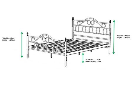 Truva Metal Karyola 150x200 ARM092