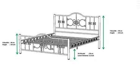 Stella Metal Karyola 160x200 ARM171