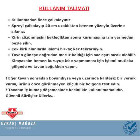 ZİFT KATRAN VE REÇİNE TEMİZLEYİCİ 500 ML