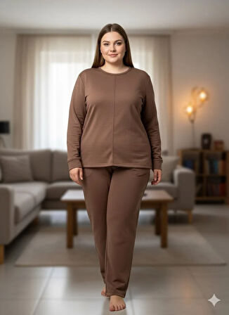 KADIN KAHVERENGİ EŞOFMAN TAKIMI