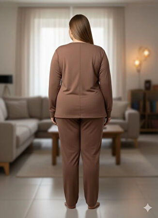 KADIN KAHVERENGİ EŞOFMAN TAKIMI