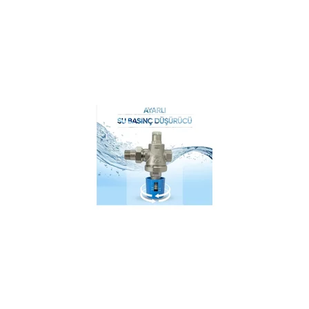 E.C.A Volanlı Tip Su Basınç Düşürücü Valf 3/4" Iç Vida x Rakorlu 602111110