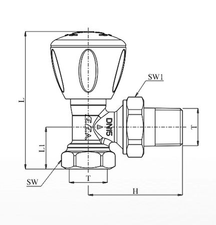 Eca Rv3 1/2 Köşe Radyatör Valfi Petek Havlupan Vanası 602120641