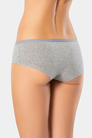 Türen Kadın Likralı 2'li Pamuklu Hipster Külot 918/Siyah-Gri