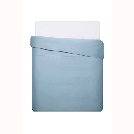 Linens Mix&Match Pamuk Tek Kişilik Saten Nevresim Kılıfı Mavi