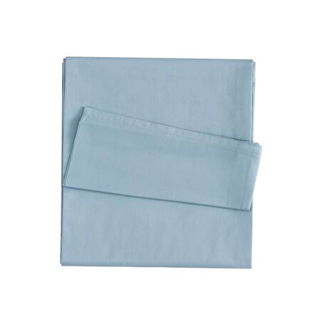 Linens Mix&Match Pamuk Saten Çift Kişilik Çarşaf Mavi