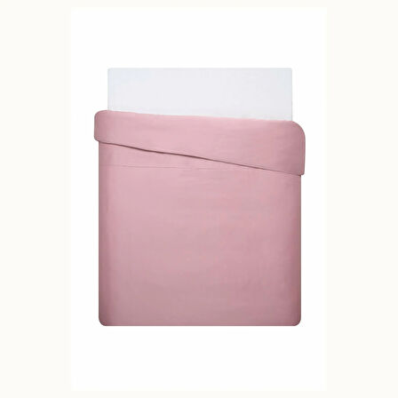 Linens Mix&Match Pamuk Saten Çift Kişilik Nevresim Kılıfı Gül Kurusu