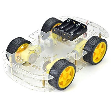 Robotistan REX Chassis Serisi 4WD Çok Amaçlı Mobil Robot Platformu  - Şeffaf