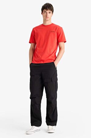 DeFacto %100 Pamuk Regular Fit Bisiklet Yaka Baskılı Kısa Kollu Tişört F3569AX25SMRD172