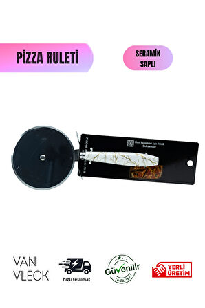 Paslanmaz Çelik Pizza Kesici – 9 cm Bıçaklı Hamur Ruleti, Ergonomik Saplı Mutfak Kesme Aparatı