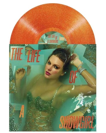 Taylor Swift - The Life Of A Showgirl (portofino Orange Glitter Vinyl) Plak