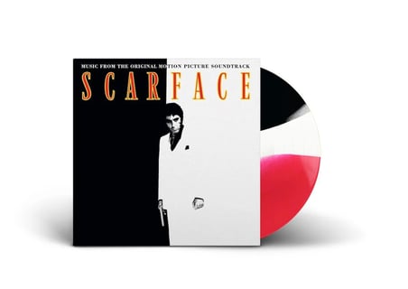 Universal Scarface Plak Kırmızı Beyaz Siyah Swirl Vinyl Film Müziği