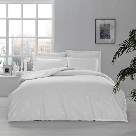 Linens White Collection Asper Pamuk Percale Çift Kişilik Nevresim Kılıfı Beyaz