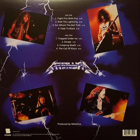 Metallica - Ride The Lightning  (Plak)  