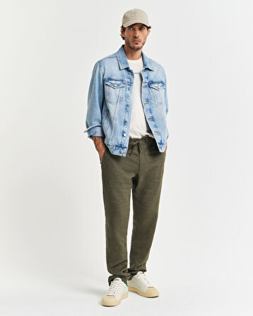 GANT Erkek Yeşil Relaxed Fit Pantolon
