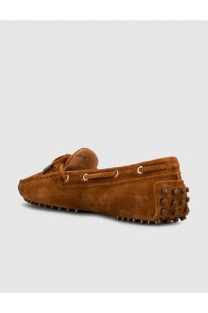 Kadın Taba Deri Süet Loafer Ayakkabı