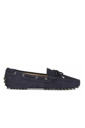 Kadın Lacivert Süet Loafer Ayakkabı