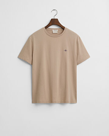GANT Erkek Bej Regular Fit Bisiklet Yaka T-Shirt