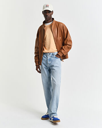 GANT Erkek Turuncu Regular Fit Bisiklet Yaka T-Shirt