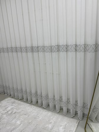 NİVEMESHOME V-105 MARİNA GÜMÜŞ  1/2,5 PİLELİ  BAMBU TÜL PERDE
