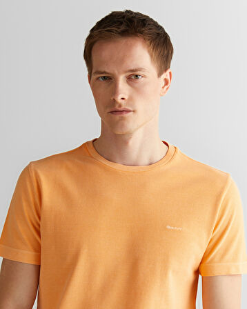 GANT Erkek Turuncu Slim Fit Bisiklet Yaka T-Shirt