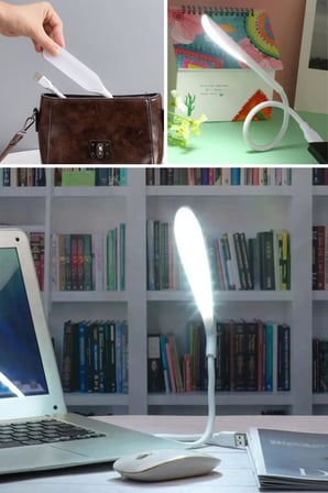Roichil® USB Girişli 14 Ledli 3 Kademeli Dokunmatik Masa/Kitap Okuma Lambası Ledi Beyaz