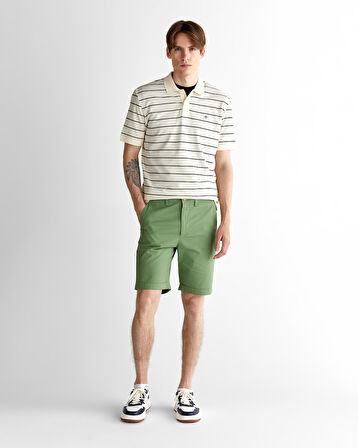 GANT Erkek Krem Regular Fit Çizgili Polo