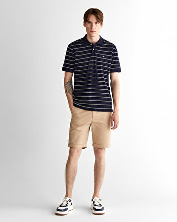 GANT Erkek Lacivert Regular Fit Çizgili Polo