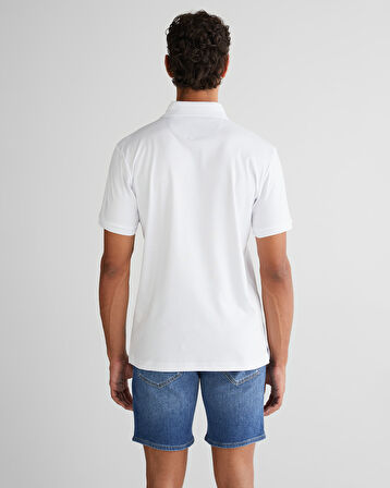 GANT Erkek Beyaz Slim Fit Polo