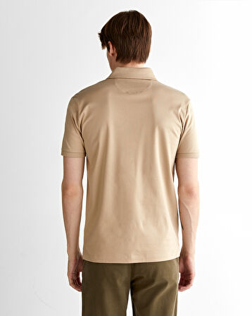 GANT Erkek Bej Slim Fit Polo