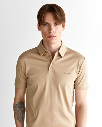GANT Erkek Bej Slim Fit Polo