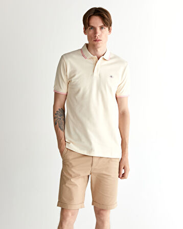 GANT Erkek Krem Regular Fit Polo
