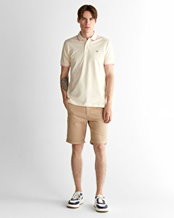 GANT Erkek Krem Regular Fit Polo