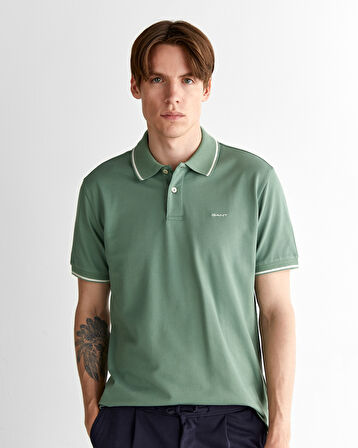 GANT Erkek Yeşil Regular Fit Polo