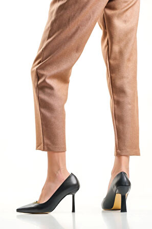 Kadın İnce Topuklu Siyah Stiletto Ayakkabı