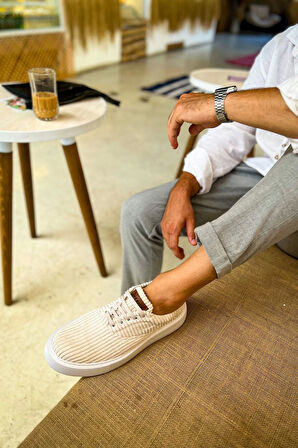 TB173 KBT Velluto Erkek Ayakkabı BEYAZ