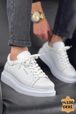 TB257 DBT Estrella Deri Erkek Ayakkabı BEYAZ