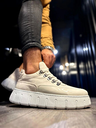 Terzi Bey Yüksek Taban Günlük  Ayakkabı 600 Beyaz